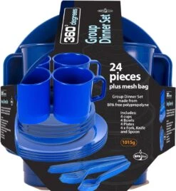 360° Degrees Camp Dinner Geschirr-Set, 6-teilig, Blau -Campingausrüstung 76807 2