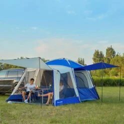 KingCamp Meilfi Plus Bus & Caravan Heckfamilienzelt, Blau/weiß -Campingausrüstung 77196 0 3