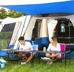 KingCamp Meilfi Plus Bus & Caravan Heckfamilienzelt, Blau/weiß -Campingausrüstung 77196 0 4