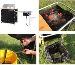 KingCamp Campingküche, 190x46x86cm, Silber/schwarz -Campingausrüstung 77258 2