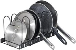 WENKO Deckel- Und Pfannenhalter, Ausziehbarer Geschirrständer Für Deckel Und Pfannen -Campingausrüstung 78204 3