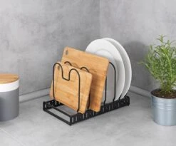 WENKO Deckel- Und Pfannenhalter, Ausziehbarer Geschirrständer Für Deckel Und Pfannen -Campingausrüstung 78204 4