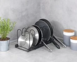 WENKO Deckel- Und Pfannenhalter, Ausziehbarer Geschirrständer Für Deckel Und Pfannen -Campingausrüstung 78204 5