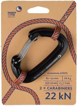 Ticket To The Moon Hängemattenkarabiner, Aluminium, 22kN -Campingausrüstung 79116 0 3