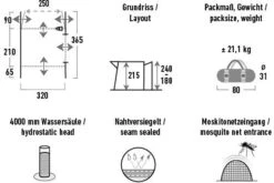 High Peak Riva 2.0 Bus-Vorzelt, 320x365cm, Hellgrau-dunkelgrau-lime -Campingausrüstung 81514 0 10
