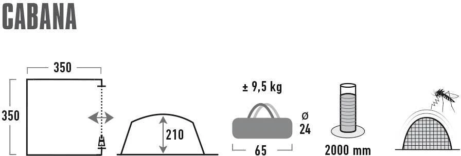 High Peak Cabana Pavillon, 3,5x3,5m, Hellgrau-dunkelgrau-lime 6 High Peak Cabana Pavillon, 3,5x3,5m, Hellgrau-dunkelgrau-lime – Bild 4
