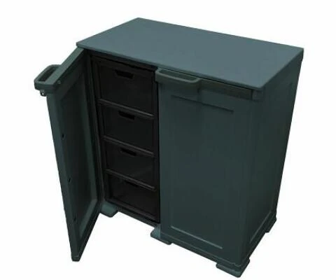 Isabella Campingschrank, Kunststoff, 2-türig, Grau 4 Isabella Campingschrank, Kunststoff, 2-türig, Grau – Bild 2