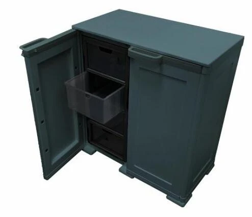 Isabella Campingschrank, Kunststoff, 2-türig, Grau 5 Isabella Campingschrank, Kunststoff, 2-türig, Grau – Bild 3