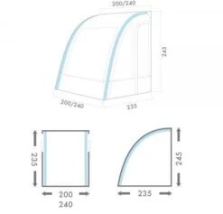 Westfield Lynx Reisevorzelt -Campingausrüstung 8204 3