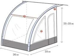 Westfield Lynx Reisevorzelt -Campingausrüstung 8204 4