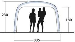 Outwell Air Shelter Pavillon, 335x335x230cm, Grau -Campingausrüstung 82106 6