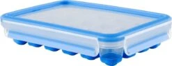 Emsa Clip & Close Eiswürfelbox, 24 Würfel, Blau