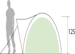 Brunner Globo 3 Kuppelzelt, 3-Personen, 210x205cm, Grün/grau -Campingausrüstung 83355 2