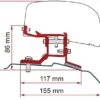 Fiamma F40van Adapter Für Ford Custom Ab Bj. 2012 -Campingausrüstung 8397 0