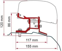 Fiamma F40van Adapter Für Ford Custom Ab Bj. 2012