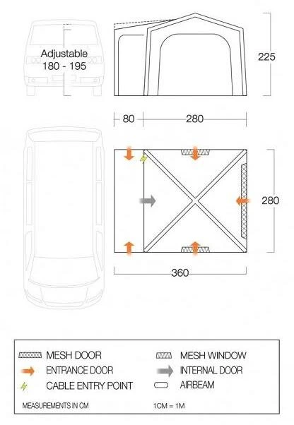 Vango Agora Air VW Luft-Busvorzelt, 360x280cm, 1 Wohnraum, Grau 7 Vango Agora Air VW Luft-Busvorzelt, 360x280cm, 1 Wohnraum, Grau – Bild 5