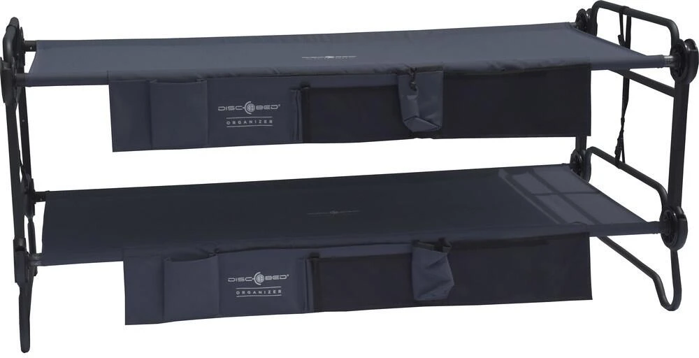 Disc-O-Bed Feldbett Mit Seitentaschen, 208x100x41cm, Schwarz 4 Disc-O-Bed Feldbett Mit Seitentaschen, 208x100x41cm, Schwarz – Bild 2