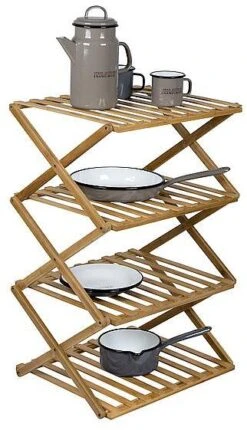 Bo-Camp Fitzroy Faltregal, Bambus, Braun -Campingausrüstung 86723 3