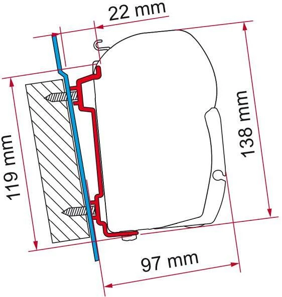 Fiamma F45 Adapter Für Transit/Sprinter/Crafter High Roof Ab Bj. 06 3 Fiamma F45 Adapter Für Transit/Sprinter/Crafter High Roof Ab Bj. 06