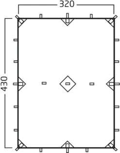 Nordisk Voss 14 SI Tarp, 430x320cm, Grün -Campingausrüstung 89407 10