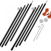 Vango Adjustable Steel King Poles Aufstellstangen 180-220cm, Schwarz -Campingausrüstung 89412 0