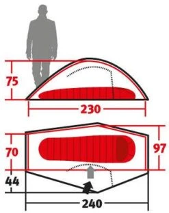Wechsel Pathfinder Geodätzelt, 1-Person, 114x240cm, Grün -Campingausrüstung 90519 10
