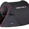 High Peak Vision 2 Wurfzelt, 2-Personen, 140x235cm, Schwarz