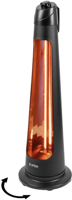 Eurom Q-Tower 1200 Stand-Heizstrahler, 230V, 1200W -Campingausrüstung 92094 4
