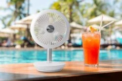 DOMO My Fan Akku Tischventilator Mit USB, Weiß -Campingausrüstung 92428 0 8