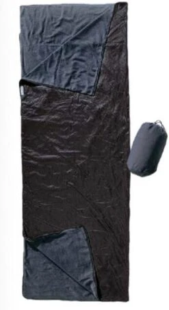 Cocoon Outdoor Deckenschlafsack, 220x80cm, Fleece/Nylon, Schwarz/schieferblau