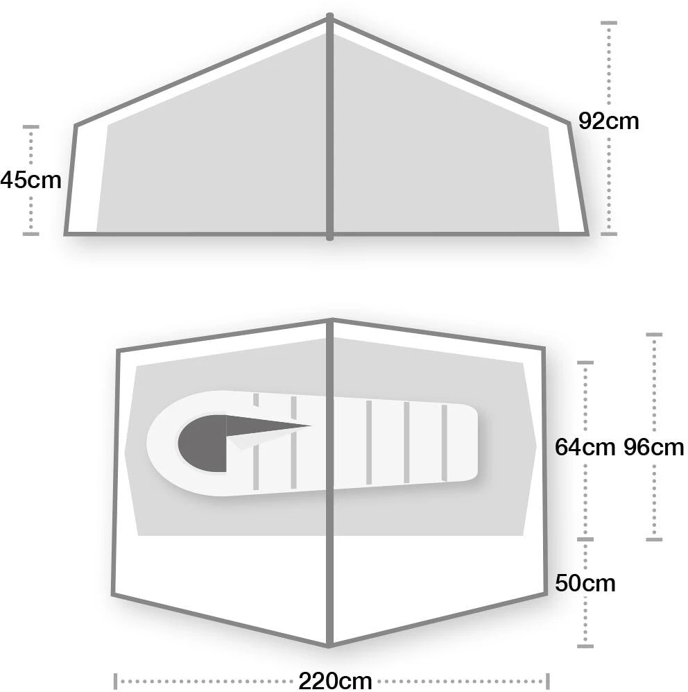 Wild Country Zephyros Compact 1 Tunnelzelt, 1-Person, 220x114cm, Grün 4 Wild Country Zephyros Compact 1 Tunnelzelt, 1-Person, 220x114cm, Grün – Bild 2