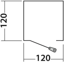 Easy Camp Little Loo Wurfzelt, 120x120cm, Grau -Campingausrüstung 94889 0 6