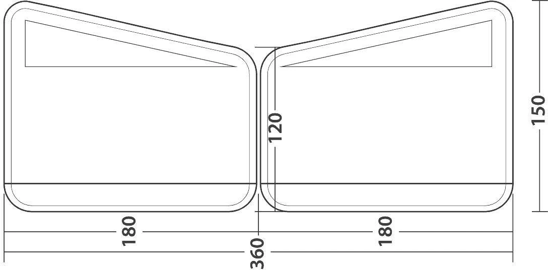 Outwell Windscreen Air Scalable 180, Grau 5 Outwell Windscreen Air Scalable 180, Grau – Bild 3