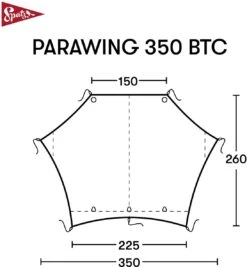 Spatz Parawing 350 BTC Tarp, 350x260x225cm, Braun -Campingausrüstung 95263 0 1
