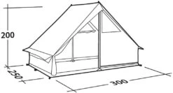 Robens Prospector Shanty Firstzelt, 6-Personen, 300x250cm, Khaki -Campingausrüstung 95340 0 5