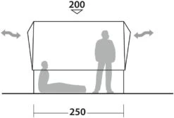 Robens Prospector Shanty Firstzelt, 6-Personen, 300x250cm, Khaki -Campingausrüstung 95340 0 7