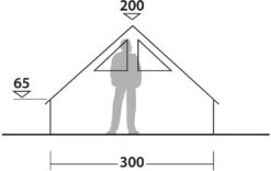 Robens Prospector Shanty Firstzelt, 6-Personen, 300x250cm, Khaki -Campingausrüstung 95340 0 8