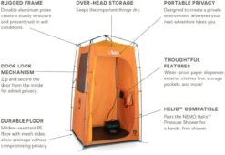 NEMO Heliopolis Duschzelt -Campingausrüstung 95804 0 1