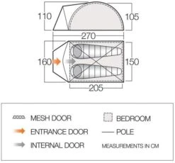 Vango Alpha Kuppelzelt -Campingausrüstung 9584 2