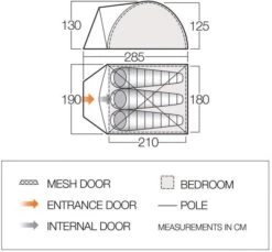 Vango Alpha Kuppelzelt -Campingausrüstung 9584 4
