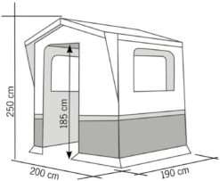 Reimo ALICANTE Küchen- / Gerätezelt, 200x190xcm -Campingausrüstung 95958 0 2