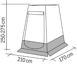 Reimo DUCATO PREMIUM Heckzelt, 210x170cm -Campingausrüstung 95971 0 4