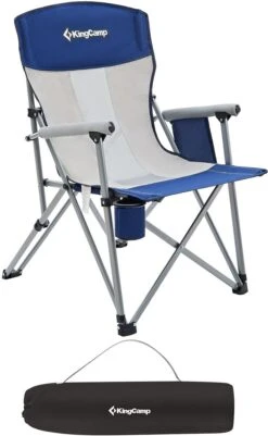KingCamp Faltstuhl, Blau, 73x59x95cm