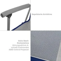 KingCamp Faltstuhl, Blau, 73x59x95cm 14 KingCamp Faltstuhl, Blau, 73x59x95cm -Campingausrüstung 96189 0 5