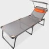 Portal Outdoor Kevin XXL Campingliege, Grau/orange -Campingausrüstung 96270 0