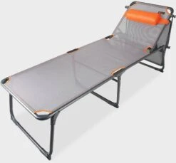 Portal Outdoor Kevin XXL Campingliege, Grau/orange -Campingausrüstung 96270 0 1