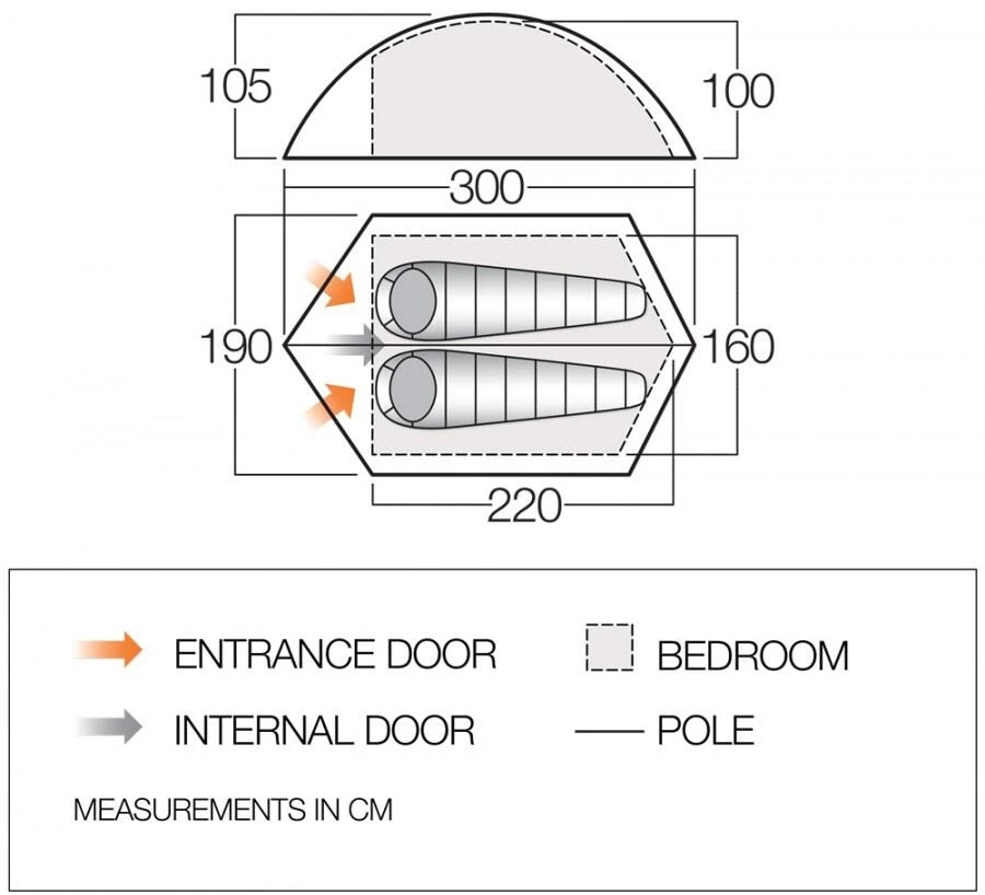 Vango Blade 200 Firstzelt, 2-Personen, 190x300cm, Grün 13 Vango Blade 200 Firstzelt, 2-Personen, 190x300cm, Grün – Bild 11