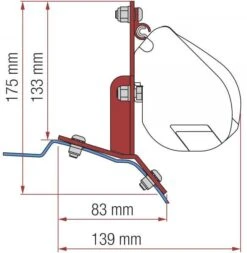 Fiamma F35/F45 Adapter Kit Für Ford Custom